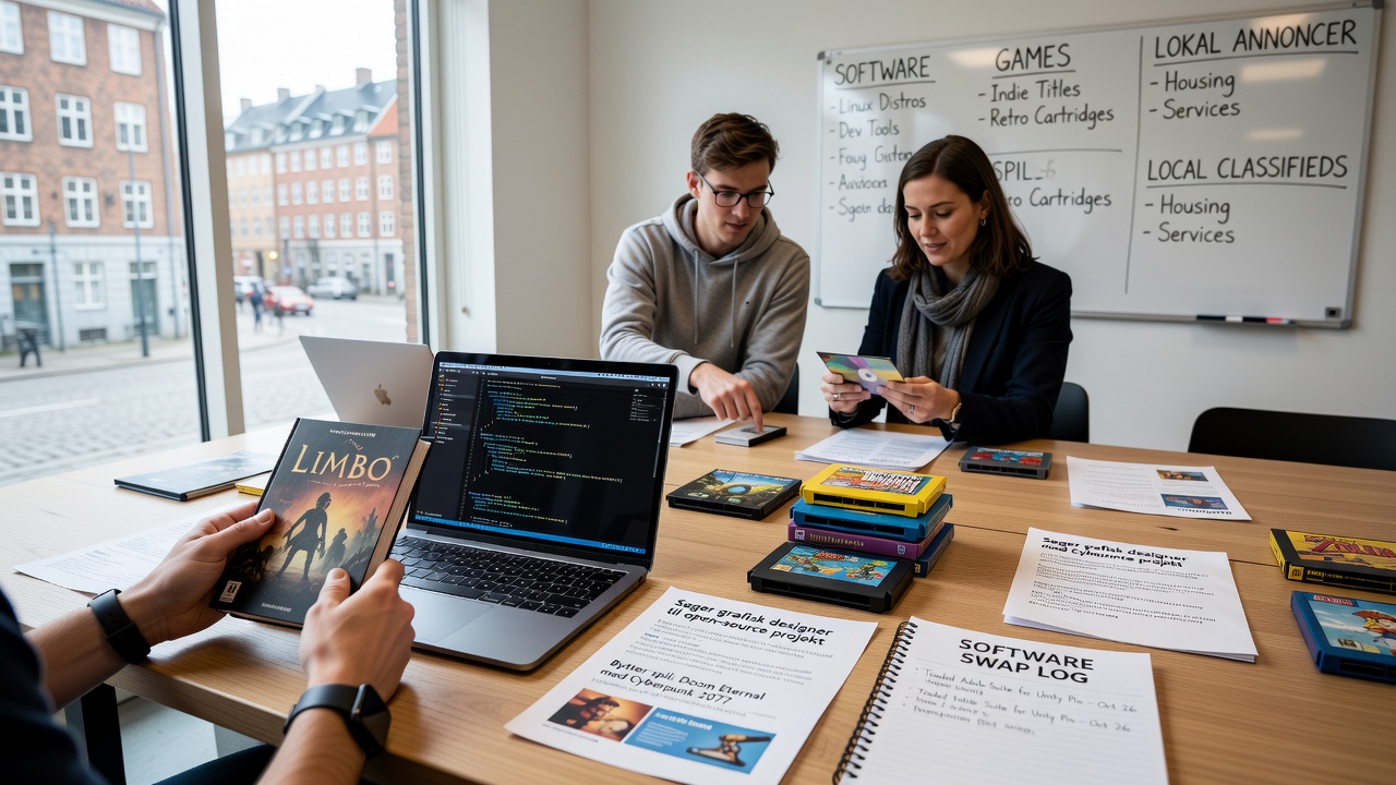 Eksempel på lokalt klassificeret fund via dansk swap-netværk med spil og softwareelementer